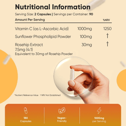 WeightWorld Liposomal Vitamin C (Липосомальный Витамин C), 1000 мг, 180 капсул