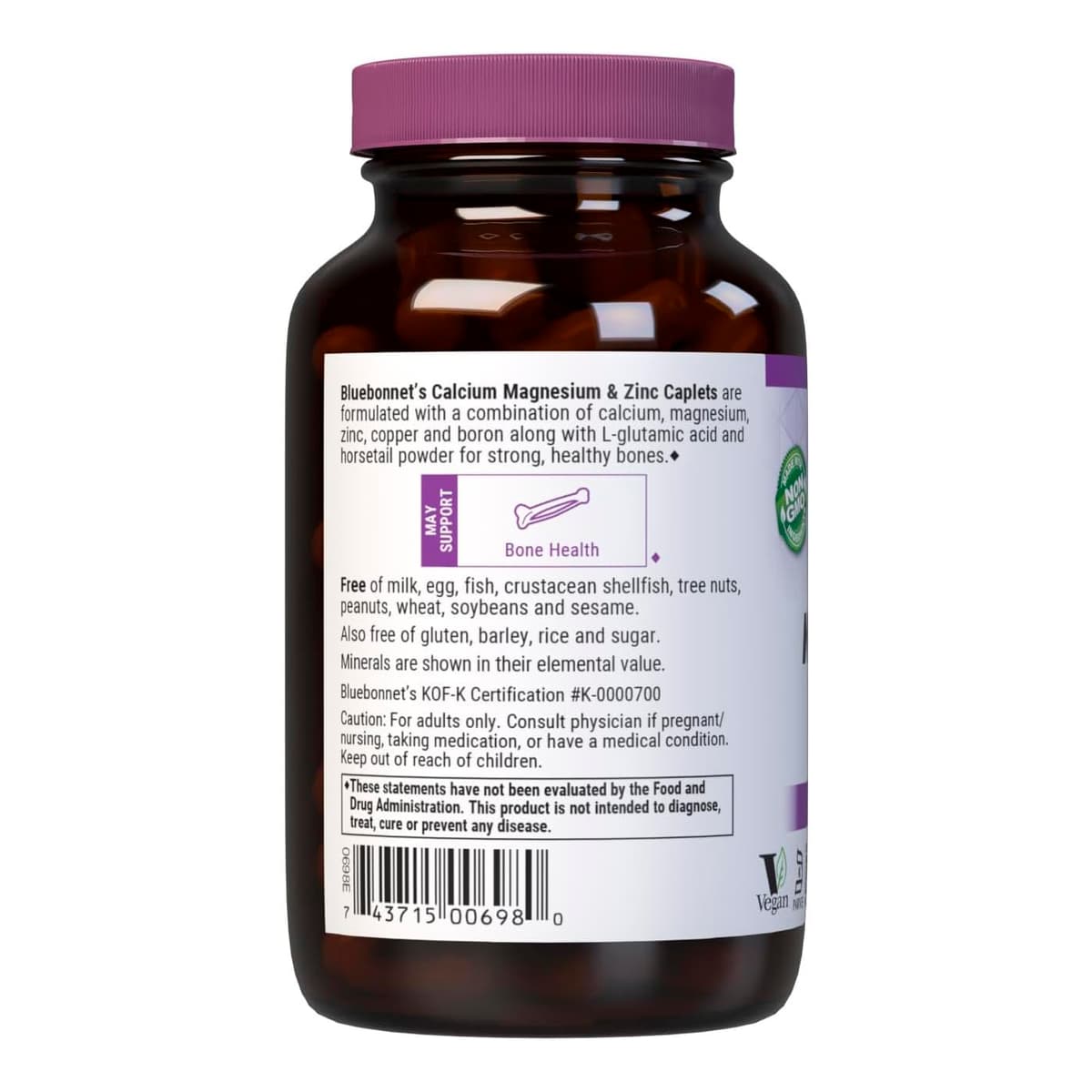 BlueBonnet — Calcium Magnesium Zinc, 90 капсул