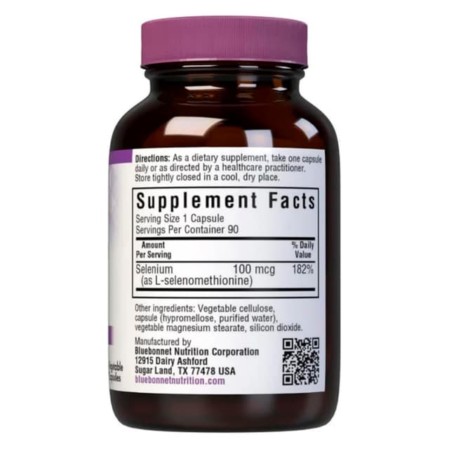 Bluebonnet Nutrition — Selenium 100 мкг, 90 капсул