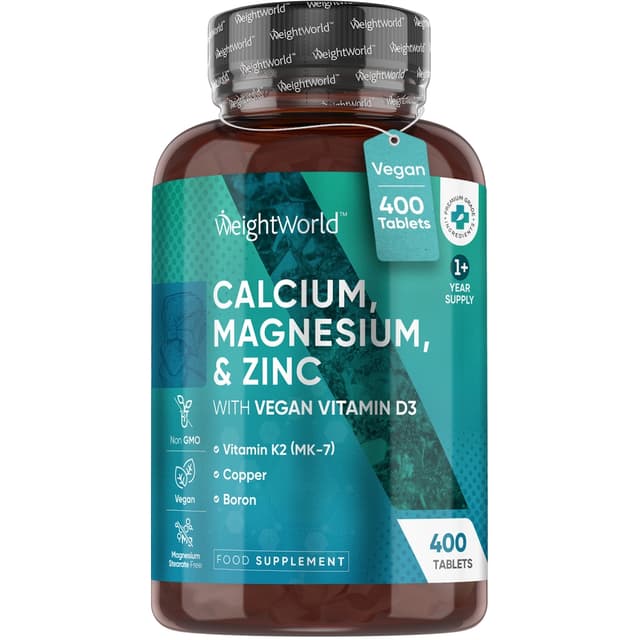 WeightWorld Calcium, Magnesium, Zinc, Vitamin D3, 400 таблеток