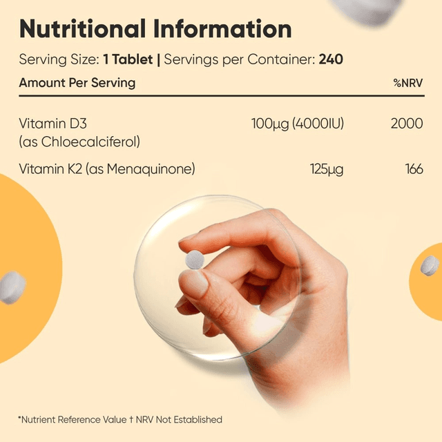 WeightWorld Витамин D3 4000IU + K2 (MK-7) 125mcg, 240 таблеток