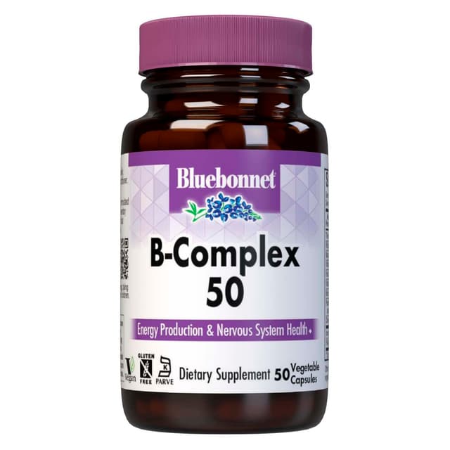 Bluebonnet Nutrition, B Complex 50, 50 растительных капсул