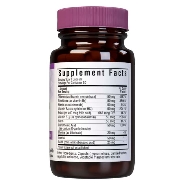 Bluebonnet Nutrition, B Complex 50, 50 растительных капсул