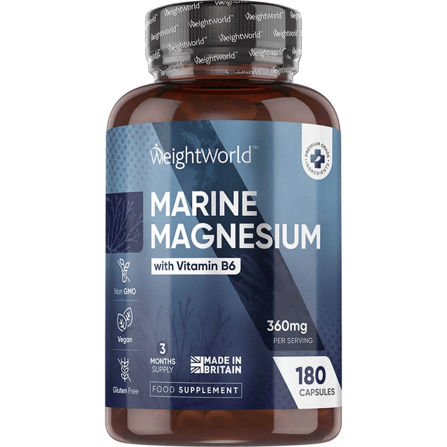 WeightWorld Marine Magnesium + B6, 360 мг, 180 капсул