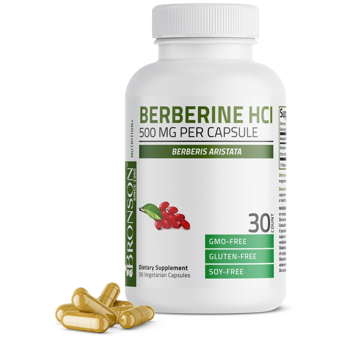 Bronson - Berberine, 500 мг, 30 капсул
