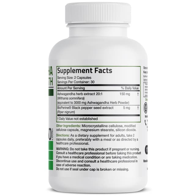 Bronson - Ашваганда Extra Strength, 3000 мг, 60 капсул