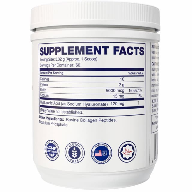 Vita Mine Lab - Коллаген и биотин с гиалуроновой кислотой, 200 гр, 60 порций