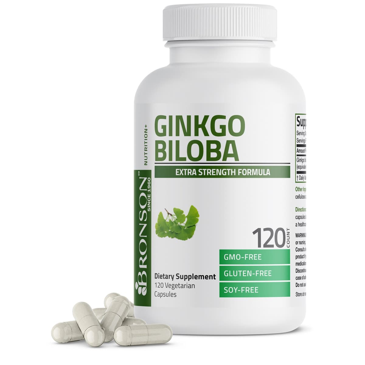 Bronson - Ginkgo Biloba, 500 мг, 120 капсул