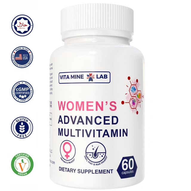 Vita Mine Lab - Women's Advanced Multivitamin, Женский улучшенный мультивитаминный комплекс, 60 капсул
