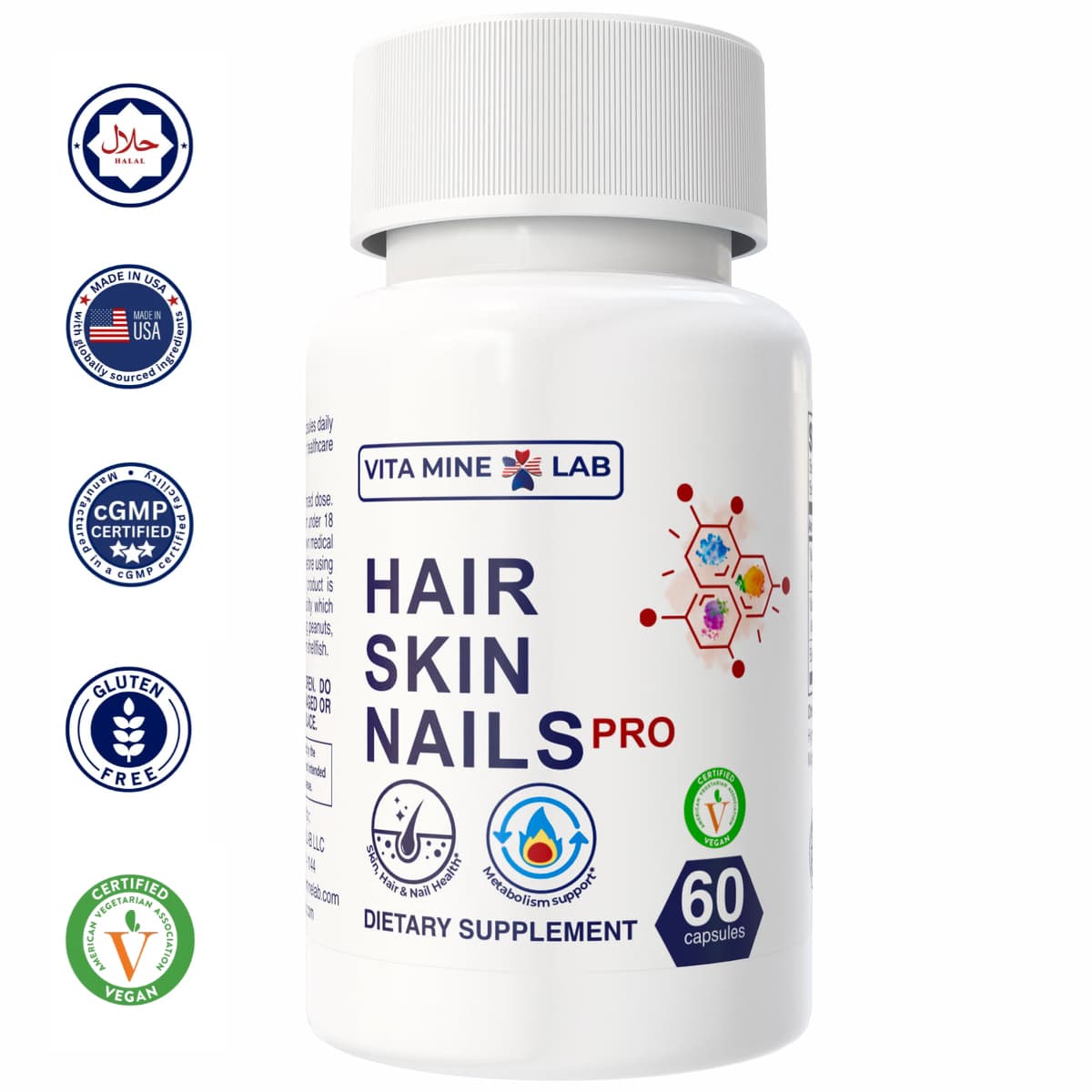 Vita Mine Lab - Hair, Skin & Nails Pro, 60 касул
