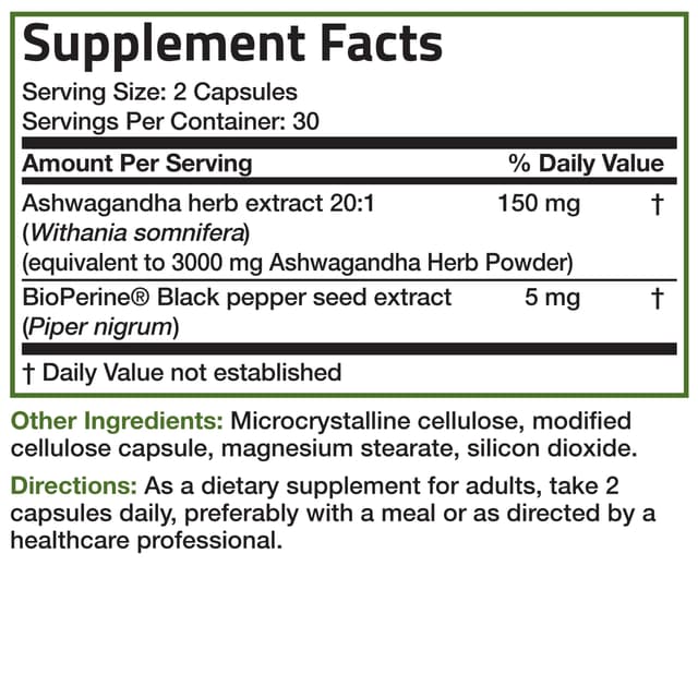 Bronson - Ашваганда Extra Strength, 3000 мг, 60 капсул