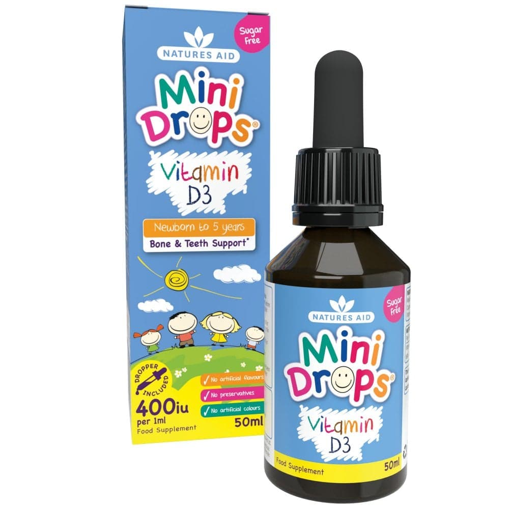 Natures Aid - Витамин D3 в каплях для детей и младенцев, 400 UI, 50 мл