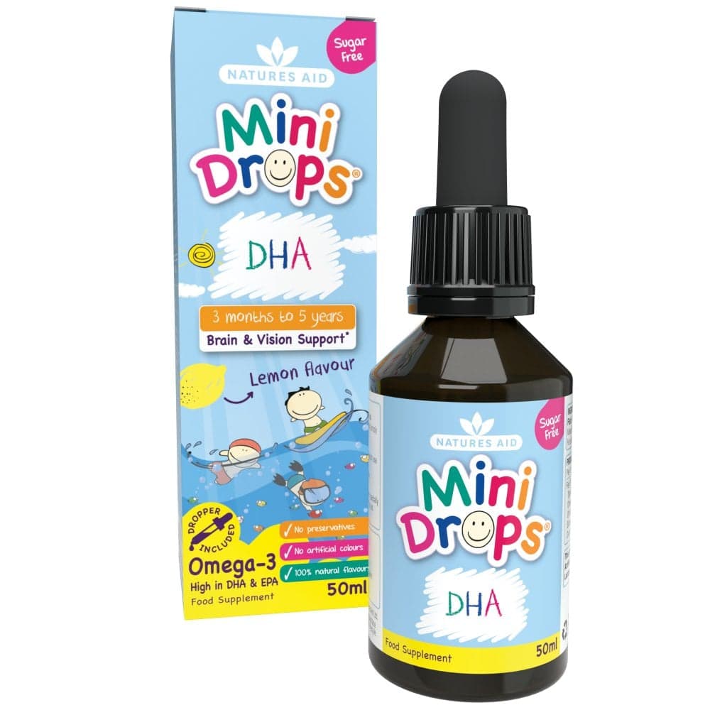 Natures Aid - DHA Drops с Омега 3 для детей и младенцев от 3 месяцев, 50 мл
