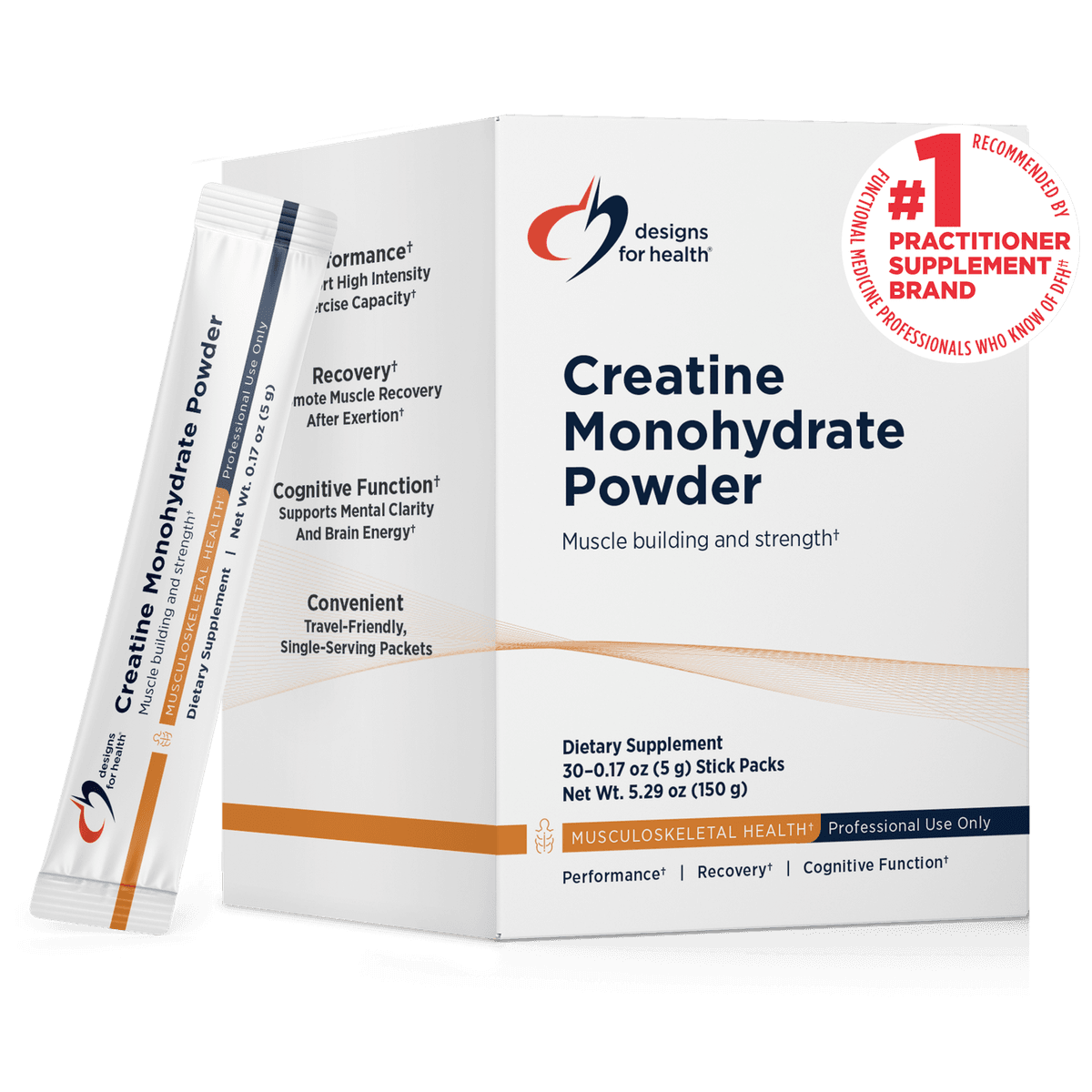 Design for Health - Creatine Monohydrate Powder, 30 пакетиков по 5 гр.