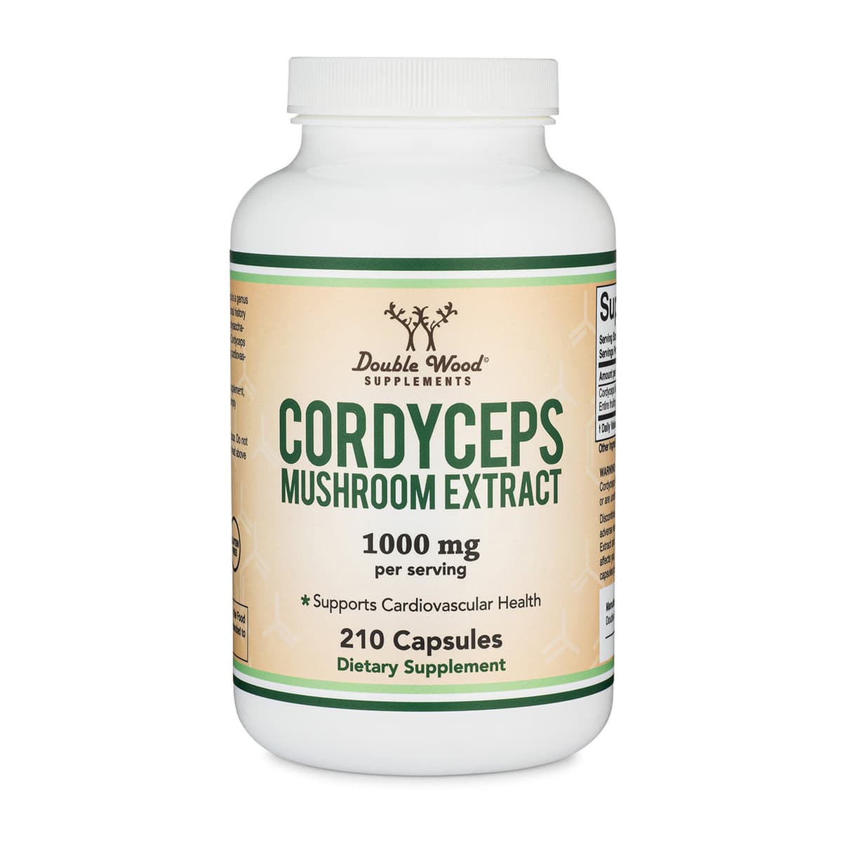 Double Wood - Cordyceps Mushroom Extract, Экстракт кордицепса, 1000 мг, 210 капсул