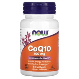 NOW Foods - CoQ10, Коэнзим Q10, 100 мг, 50 мягких таблеток