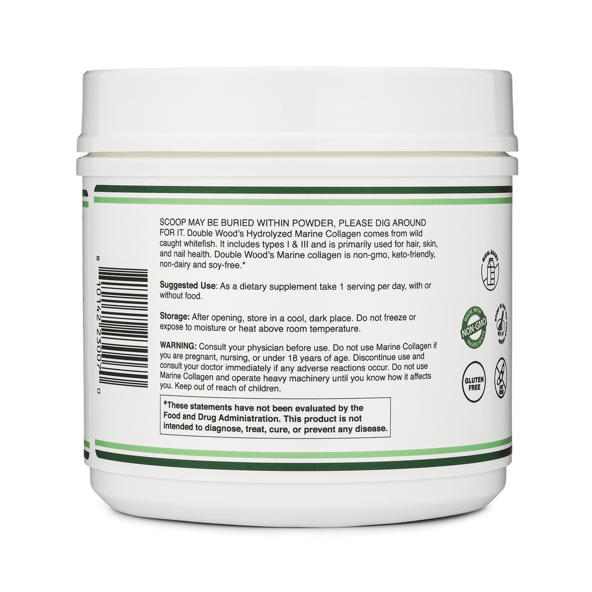 Double Wood - Marine Collagen Powder Wildcaught, 456 гр.