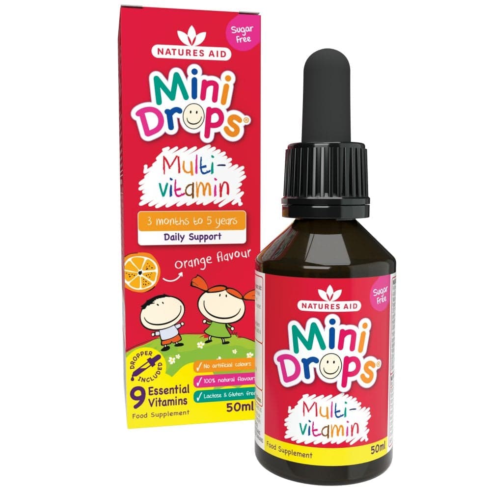 Natures Aid - Мультивитамины Mini Drops для младенцев и детей от 3 месяцев, 50 мл