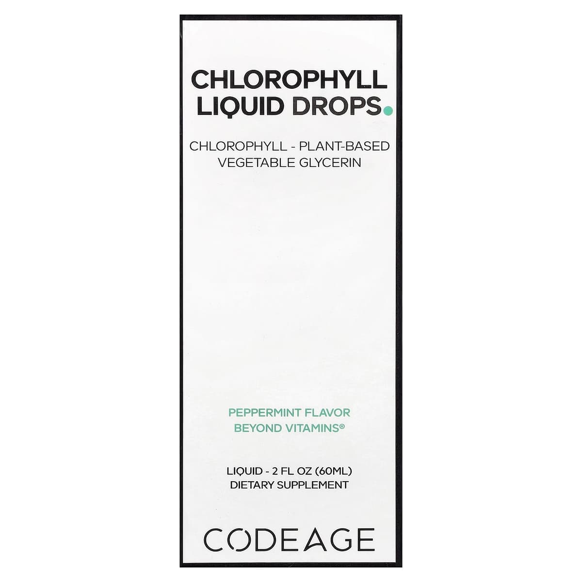 Codeage, Chlorophyll Liquid Drops, перечная мята, 60 мл (2 жидк. унции)