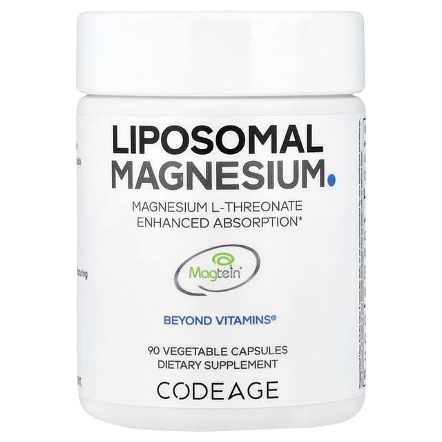 Codeage, липосомальный L-треонат магния, 90 растительных капсул