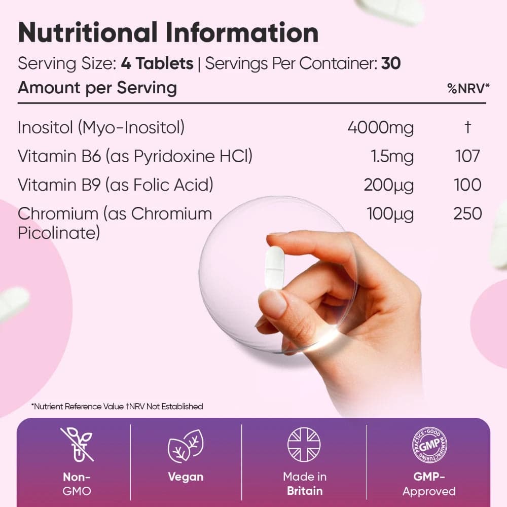 WeightWorld - Myo-Inositol, Мультивитамины для женщин с Мио Инозитолом, 4000 мг, 120 таблеток