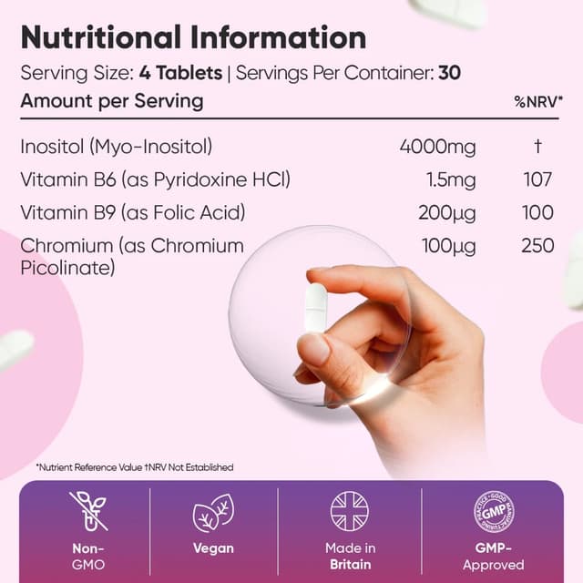 WeightWorld - Myo-Inositol, Мультивитамины для женщин с Мио Инозитолом, 4000 мг, 120 таблеток