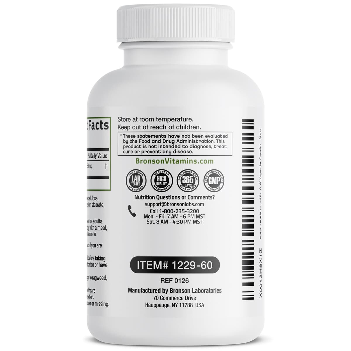 Bronson - Artichoke Leaf Extract , 60 капсул
