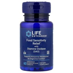 Life Extension, средство для облегчения чувствительности к пище с диаминоксидазой (DAO), 60 капсул (4,3 мг в 1 капсуле)