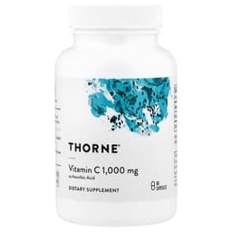Thorne, витамин C в виде аскорбиновой кислоты, 60 капсул (1 г в 1 капсуле)