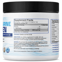 Bronson - Marine Collagen Peptides Nordic Norwegian Wild Caught Cod Powder, 150 гр