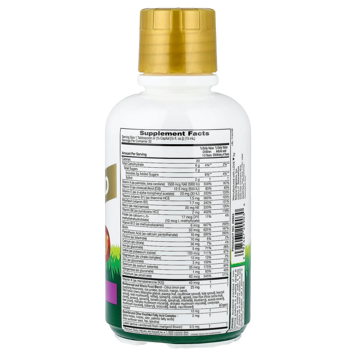 NaturesPlus, Animal Parade Gold, жидкая мультивитаминная добавка, со вкусом тропических ягод, 480 мл (16 жидк. унций)