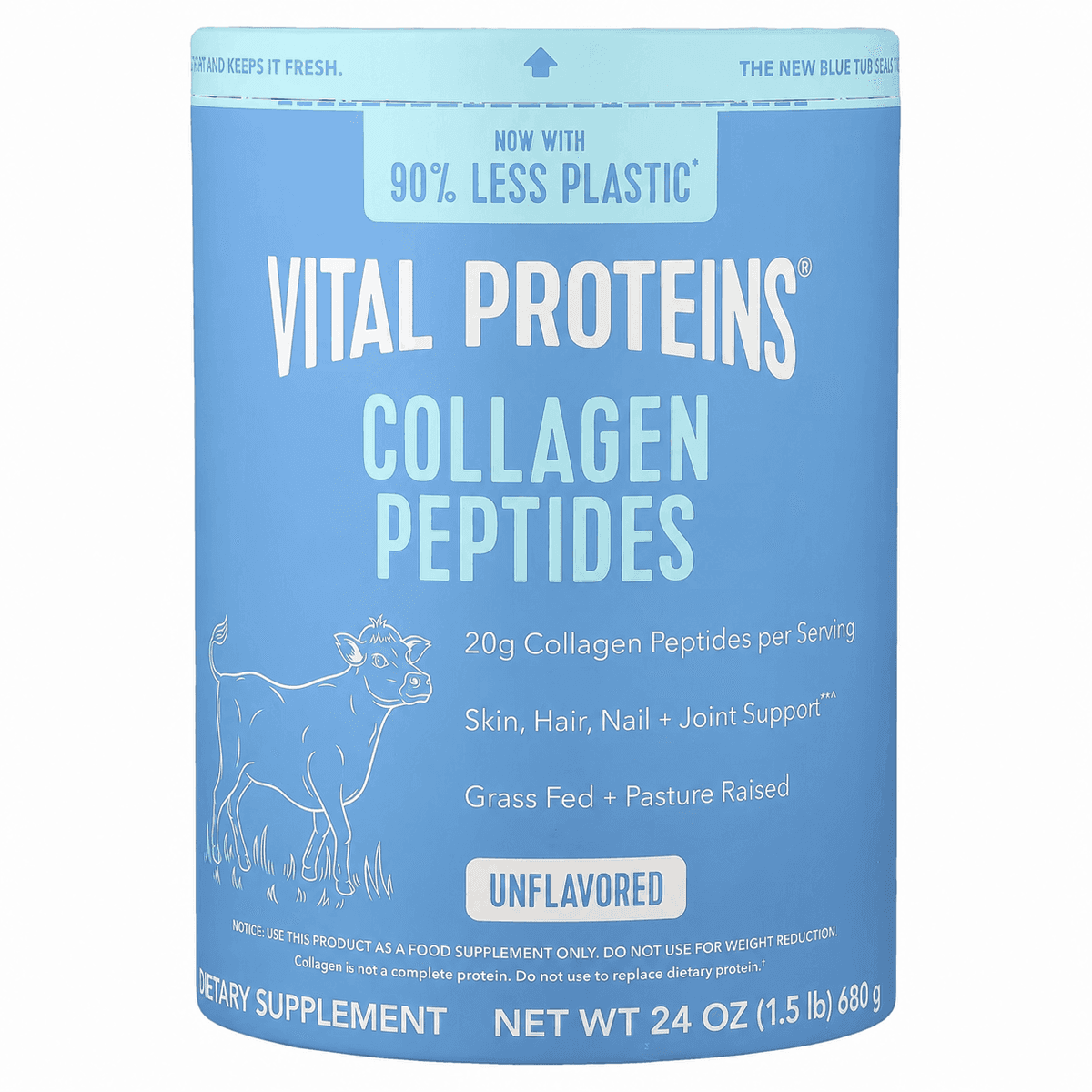Vital Proteins, пептиды коллагена, без вкусовых добавок, 680 гр