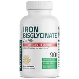 Bronson - Iron Bisglycinate (Железо), 25 мг, 90 капсул