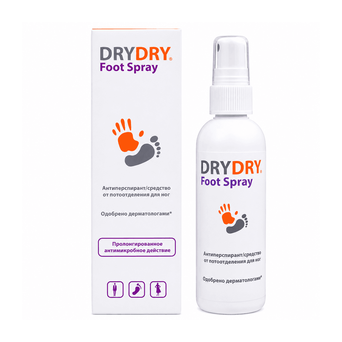 Антиперспирант для Ног - Dry dry Foot Spray, 100 мл
