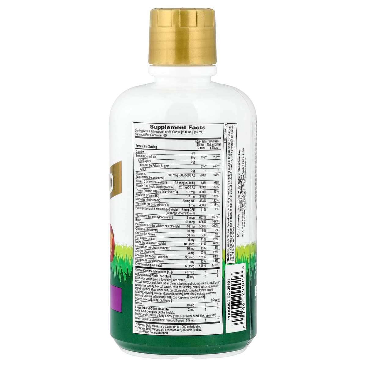 NaturesPlus, Animal Parade Gold, жидкая мультивитаминная добавка, со вкусом тропических ягод, 900 мл (30 жидк. унций)