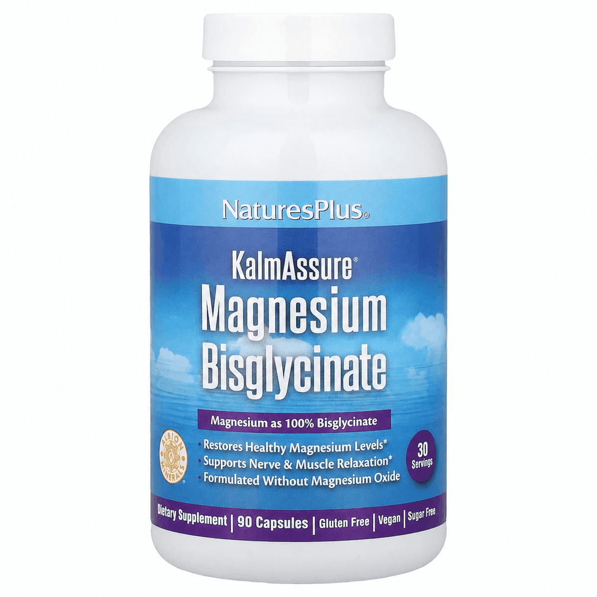 NaturesPlus, KalmAssure, бисглицинат магния, 90 капсул