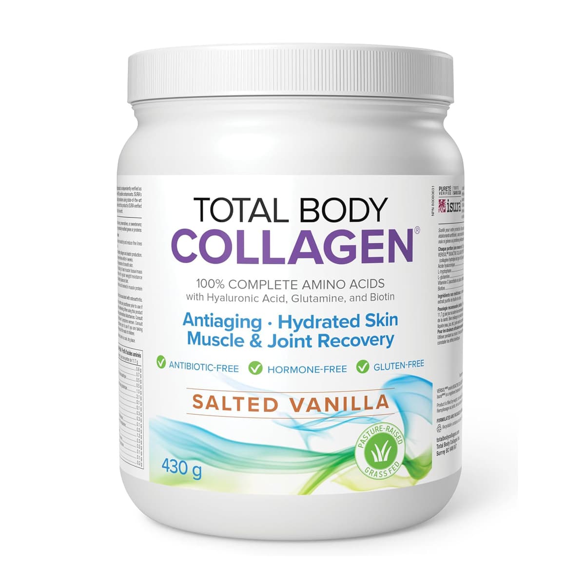 Natural Factors Total Body Collagen, Коллаген со вкусом соленой ванили, 430 гр