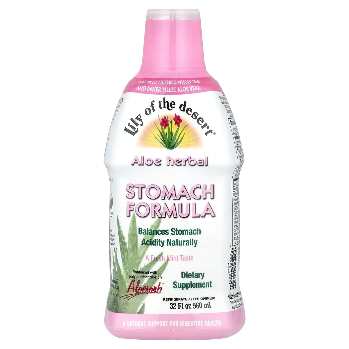 Lily of the Desert, Aloe Herbal, средство для желудка, свежая мята, 960 мл (32 жидк. унц.)