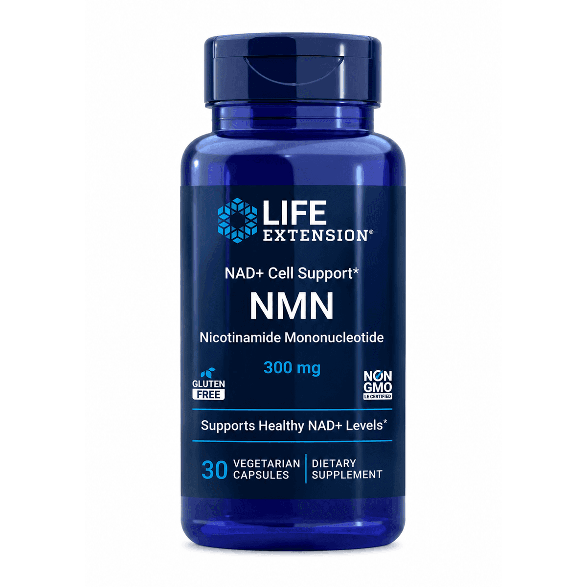 Life Extension, NAD+ Cell Support NMN (никотинамид мононуклеотид), 300 мг, 30 капсул
