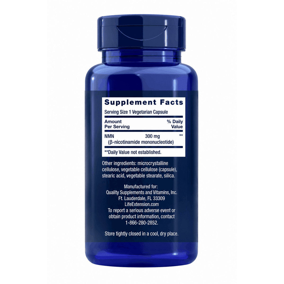Life Extension, NAD+ Cell Support NMN (никотинамид мононуклеотид), 300 мг, 30 капсул