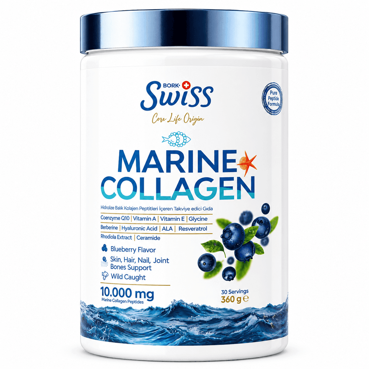 Swiss Marine Collagen 10,000 mg Advanced Formula, 360 гр