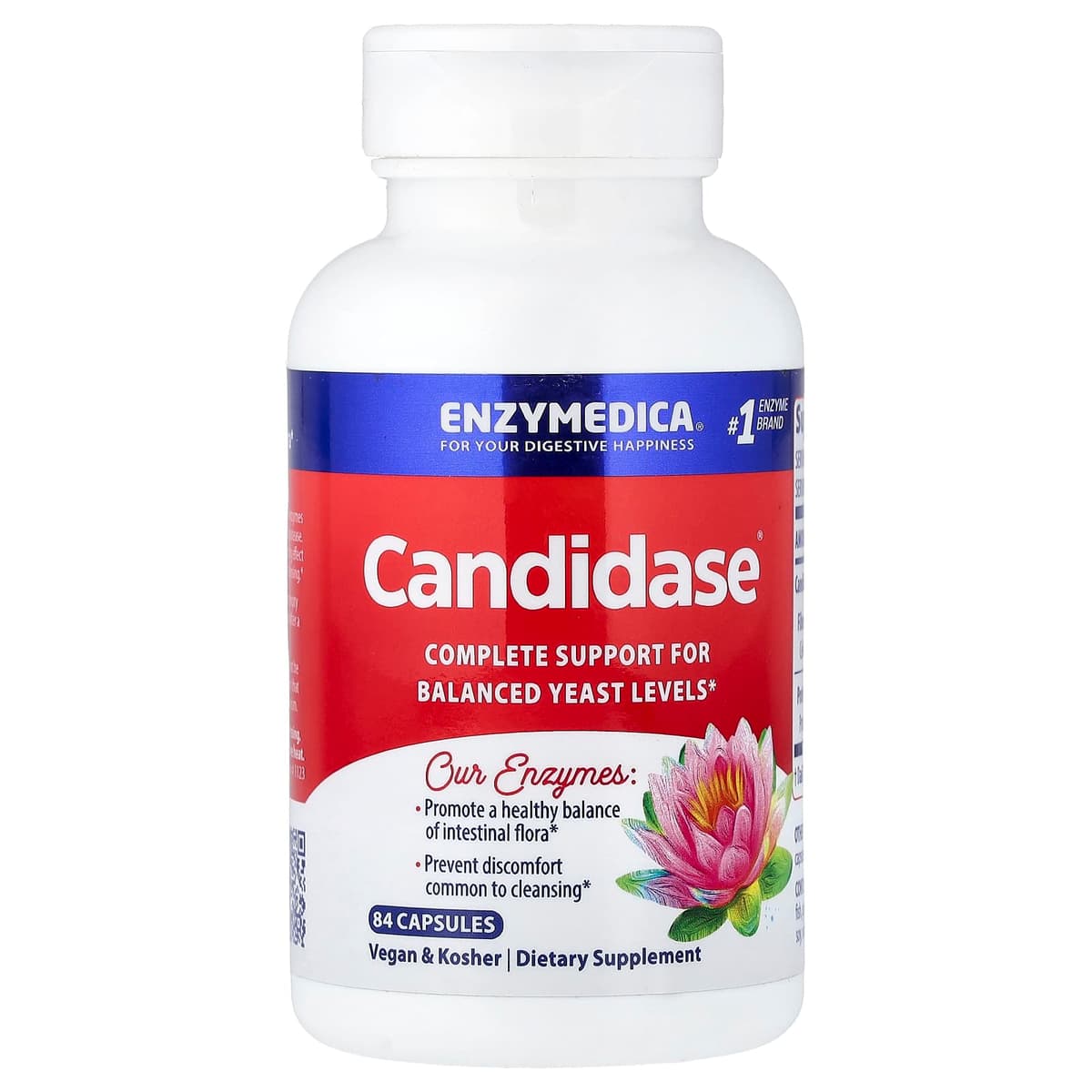 Enzymedica, Candidase, для улучшения пищеварения, 84 капсулы