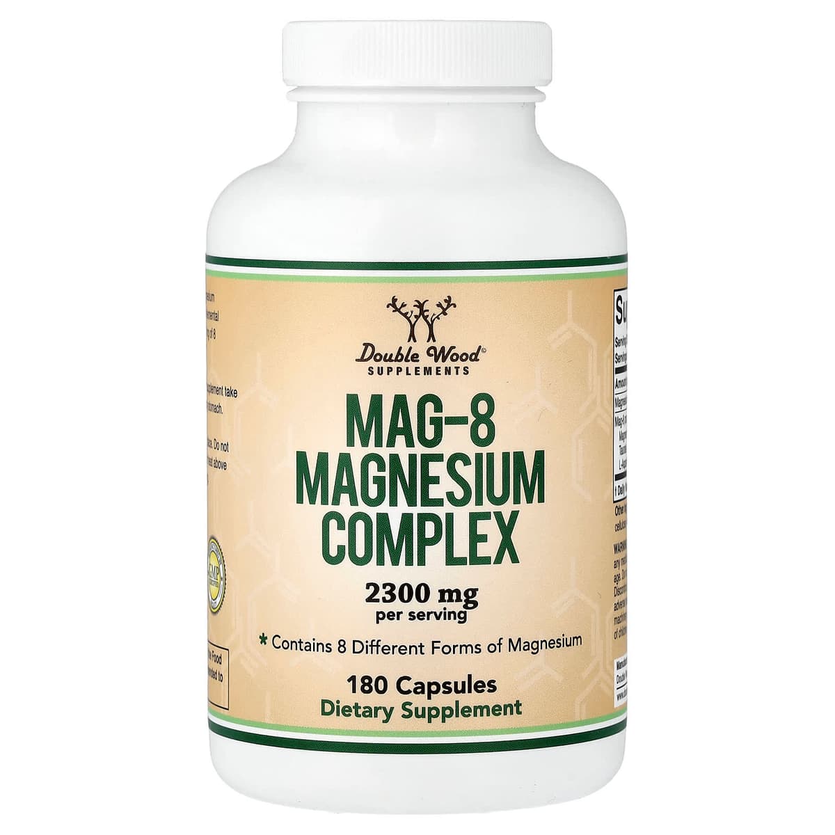 Double Wood Supplements, Mag-8, комплекс с магнием, 180 капсул