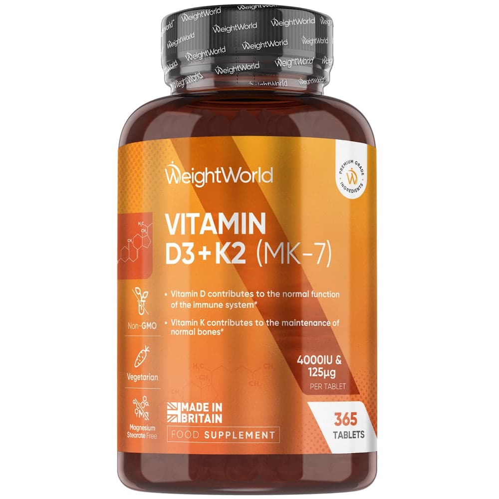 WeightWorld Витамин D3 4000IU + K2 (MK-7) 125mcg, 365 таблеток
