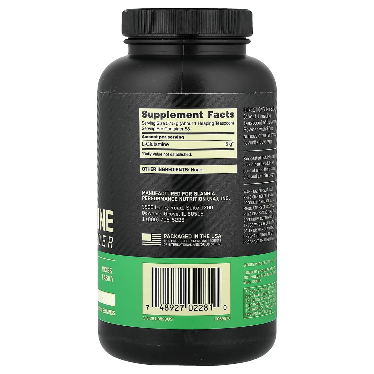 Optimum Nutrition, глутамин в порошке, без вкусовых добавок, 300 гр
