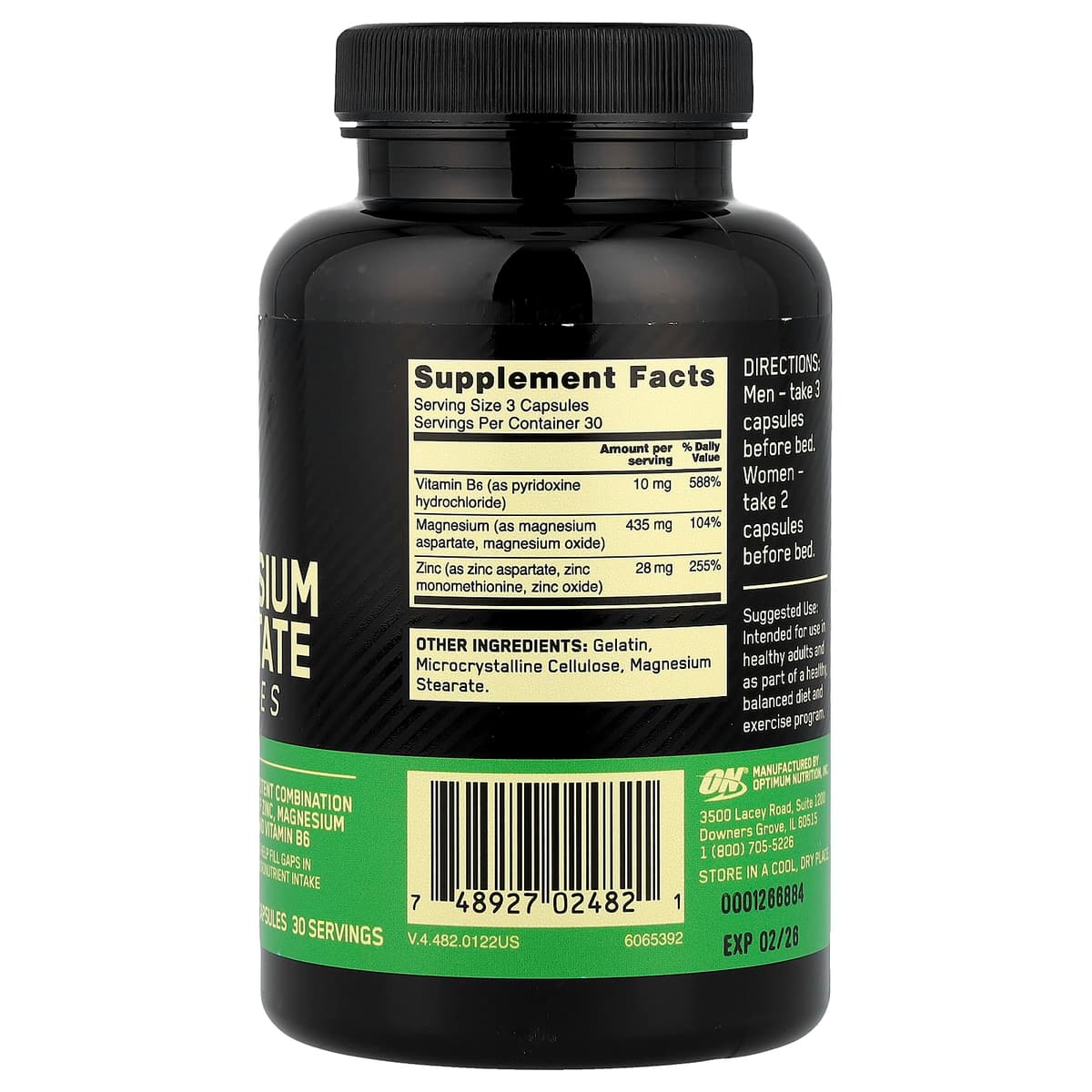 Optimum Nutrition, Цинка и магния аспартат, 90 капсул