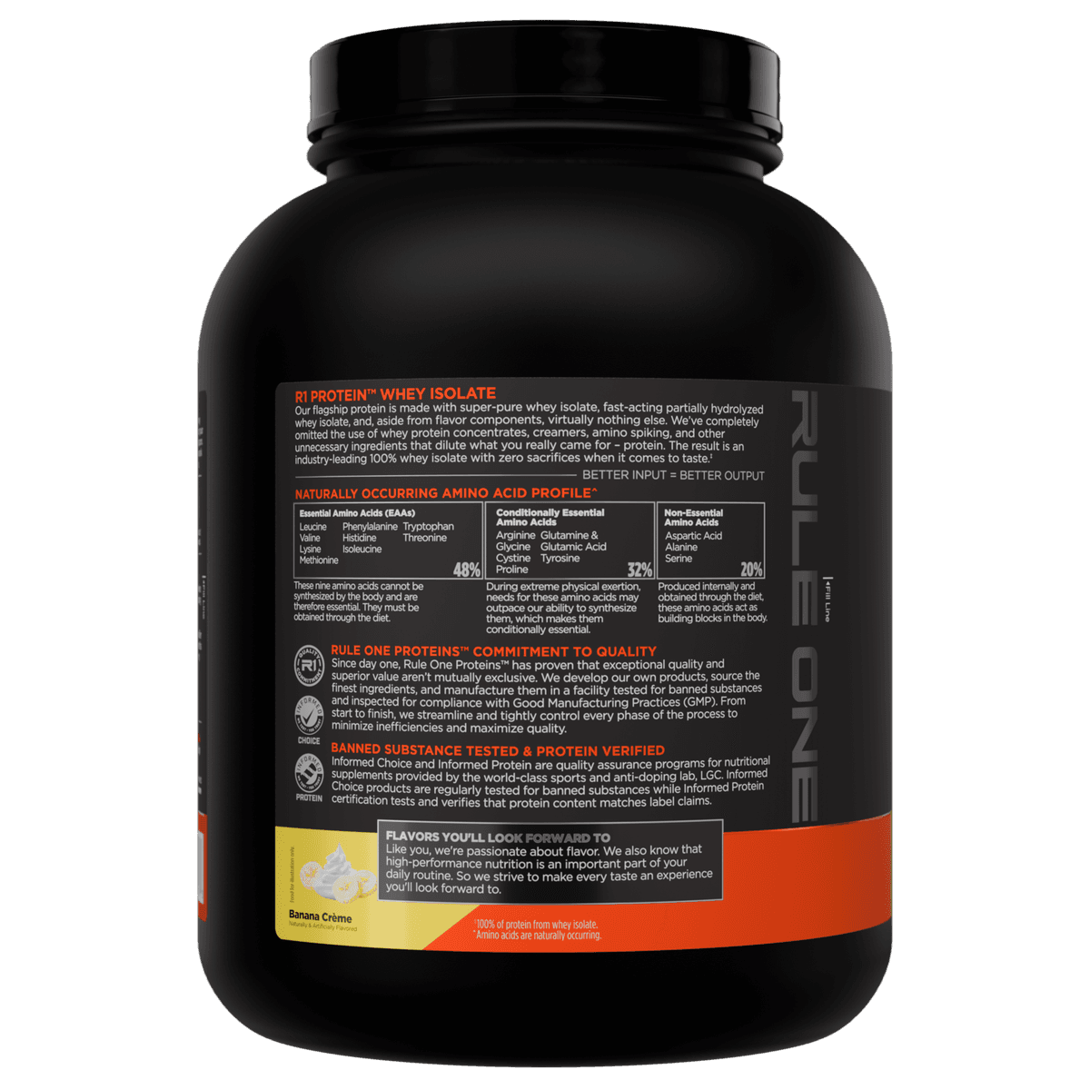 Rule One Protein Whey Isolate, со вкусом банана - 2,24 кг