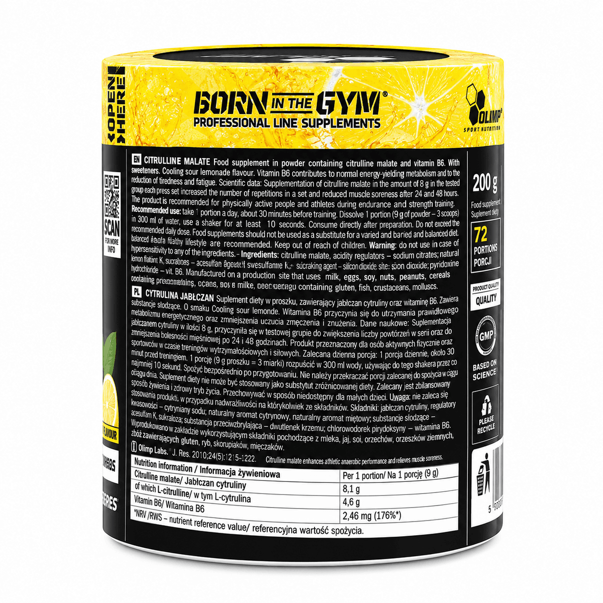 Olimp Citrulline Malate 200 г Lemonade, 22 порции