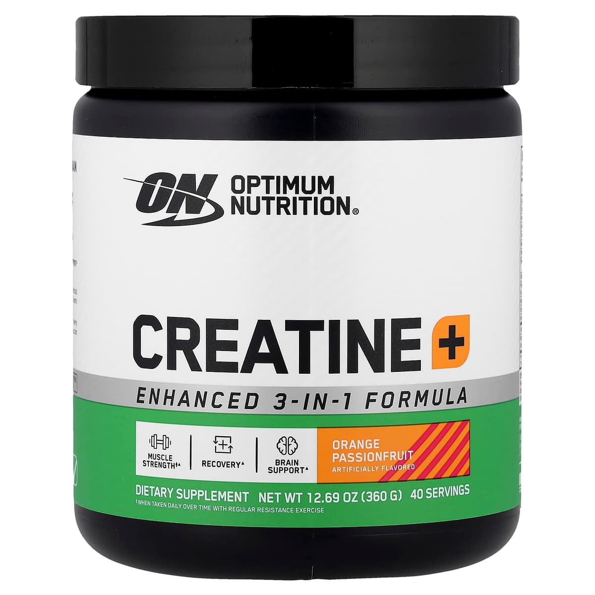 Optimum Nutrition, Creatine +, апельсин и маракуйя, 360 гр