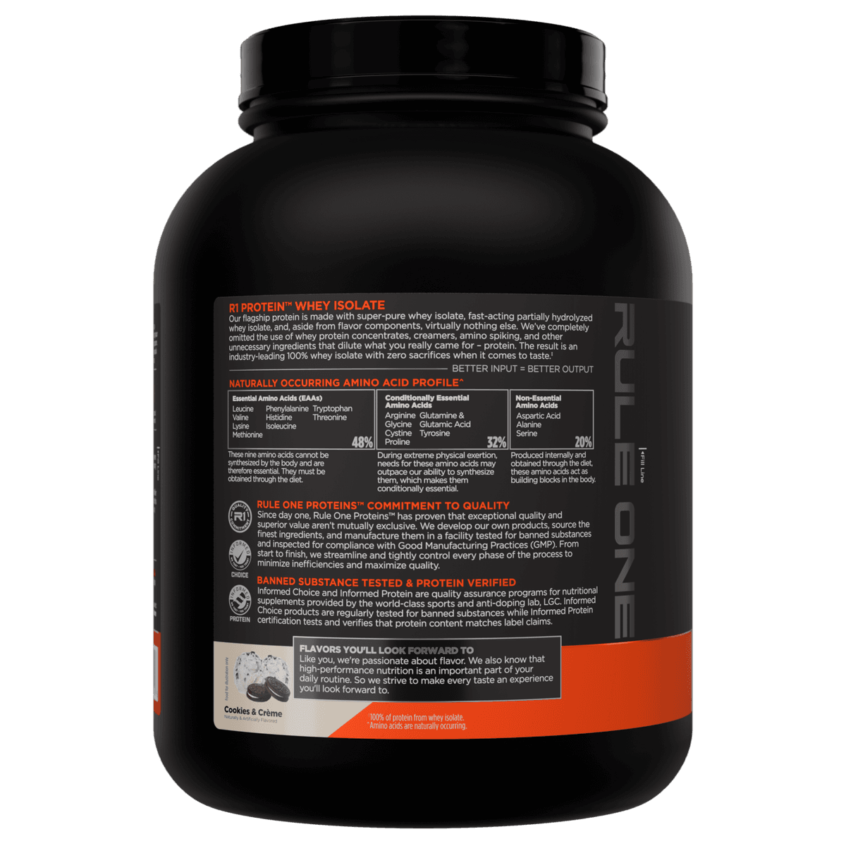 Rule One Protein Whey Isolate, со вкусом печенек - 2,28 кг